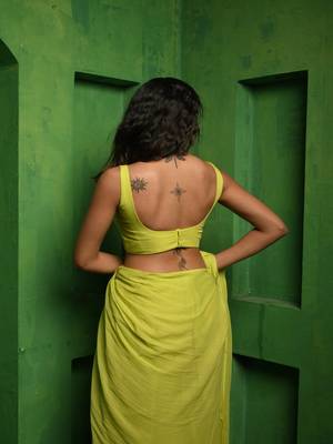 Green Mul Modal Sleeveless Blouse 2