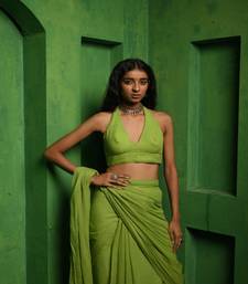 Green Mul Modal Sleeveless Blouse