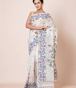 Puku pure cotton jamdani work saree without  blouse fabric