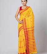 Puku pure cotton handloom saree with running blouse fabric