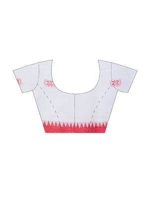 Puku pure cotton handloom saree with running blouse fabric 5