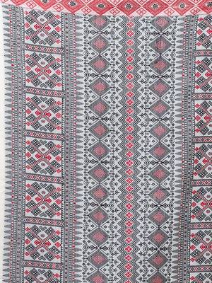 Puku pure cotton white buti work saree with running blouse fabric 4