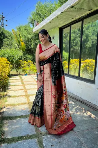 Soft Paithani Silk Saree,Traditional Design Patterns Saree