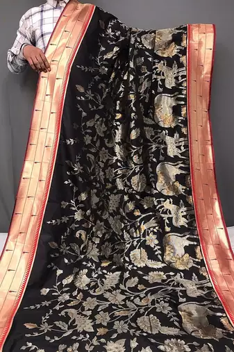 Soft Paithani Silk Saree,Traditional Design Patterns Saree