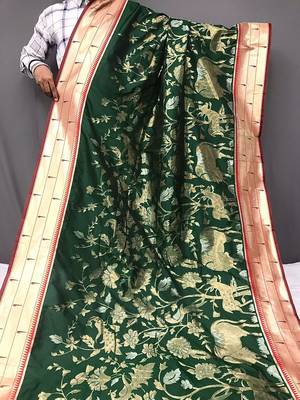 Soft Paithani Silk Saree,Traditional Design Patterns Saree 3