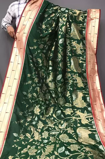 Soft Paithani Silk Saree,Traditional Design Patterns Saree