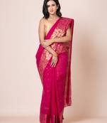 Puku pure cotton tant tangail saree with zari work without blouse fabric