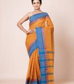 Puku pure cotton tant tangail saree with buti work without blouse fabric