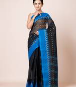 Puku pure cotton tant tangail saree with buti work without blouse fabric