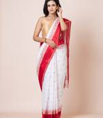 Puku pure cotton tant tangail saree with satin border without blouse fabric