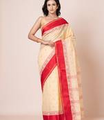 Puku pure cotton tant tangail saree with satin border without blouse fabric