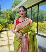 Soft Paithani Silk Saree,Traditional Design Patterns Saree