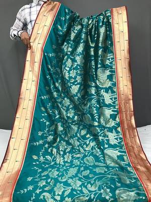 Soft Paithani Silk Saree,Traditional Design Patterns Saree 3
