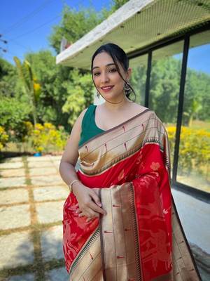 Soft Paithani Silk Saree,Traditional Design Patterns Saree 1