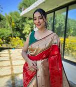 Soft Paithani Silk Saree,Traditional Design Patterns Saree