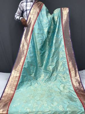 Soft Paithani Silk Saree,Traditional Design Patterns Saree 3