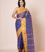 Puku pure cotton tant tangail saree with zari work without blouse fabric