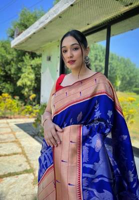 Soft Paithani Silk Saree,Traditional Design Patterns Saree 1