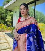 Soft Paithani Silk Saree,Traditional Design Patterns Saree