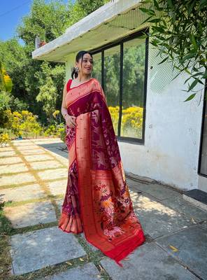 Soft Paithani Silk Saree,Traditional Design Patterns Saree 2