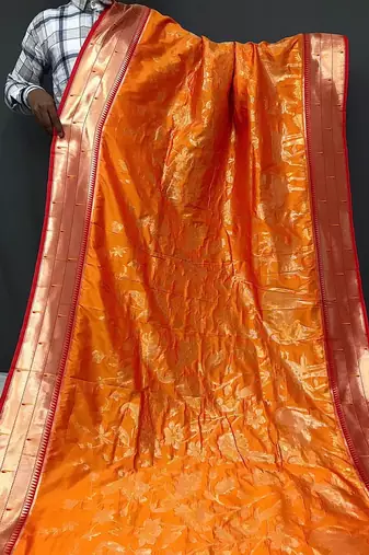 Soft Paithani Silk Saree,Traditional Design Patterns Saree