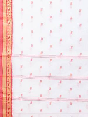 Puku pure cotton tant tangail saree with buti work without blouse fabric 5