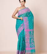 Puku pure cotton jamdani work saree without  blouse fabric