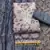 Grey Organza Hand Work Unstitched Dress Material