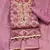 Onion Organza Hand Work Unstitched Dress Material