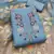 Blue Soft Organza Embroidered Unstitched Dress Material