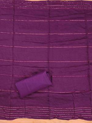 Pink Reyon Sequinned Work Unstitched Dress Material 4