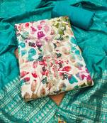 Rama Cotton Hand Work Unstitched Dress Material