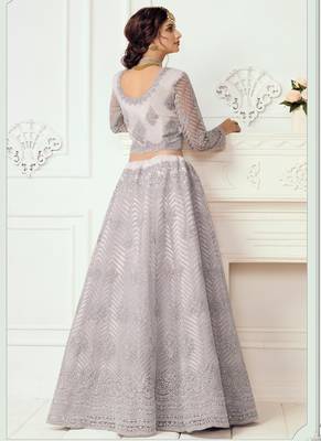 lavender net embroidered wedding lehenga 3