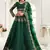 green net embroidered wedding lehenga