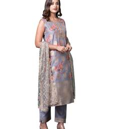 Ruh women's traditional silk blend kurti pant with dupatta