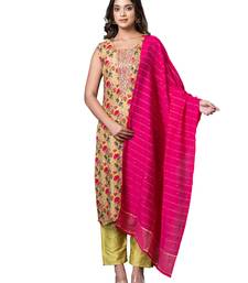 Ruh women's traditional silk blend kurti pant with dupatta