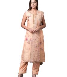 Ruh women's traditional silk blend kurti pant with dupatta