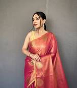 Tissue Silk Saree Jacquard Zari Weaving Saree With Jacquard Weaving Border Having Rich Saree