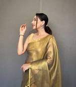 Tissue Silk Saree Jacquard Zari Weaving Saree With Jacquard Weaving Border Having Rich Saree