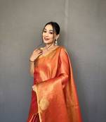 Tissue Silk Saree Jacquard Zari Weaving Saree With Jacquard Weaving Border Having Rich Saree