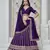 Violet Art Silk Heavy Thread Embroidery With Sequins Work Lehenga Choli