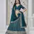 Teal Art Silk Heavy Thread Embroidery With Sequins Work Lehenga Choli