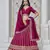 Rani Pink Art Silk Heavy Thread Embroidery With Sequins Work Lehenga Choli