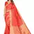 Red kota lichi golden zari ethnic motif banarasi contemporary woven design saree with running blouse piece