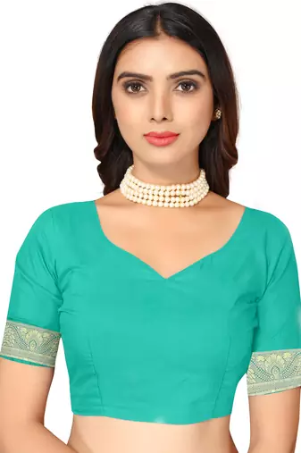 Green kota lichi golden zari ethnic motif banarasi contemporary woven design saree with running blouse piece