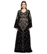 PURPLE / BLACK KAFTAN  NEW ABAYA DRESS FOR WEDDING
