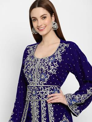 NEW ROYAL-BLUE KAFTAN  NEW ABAYA DRESS FOR WEDDING 2