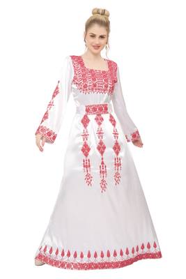 WHITE KAFTAN  NEW ABAYA DRESS FOR WEDDING 1