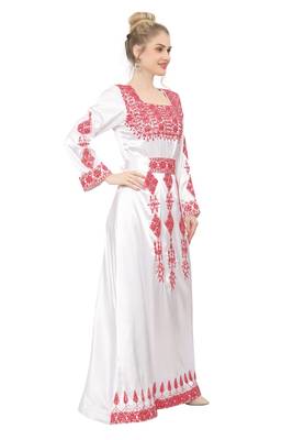 WHITE KAFTAN  NEW ABAYA DRESS FOR WEDDING 5