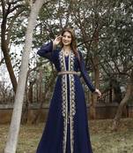 NAVY-BLUE KAFTAN  NEW ABAYA DRESS FOR WEDDING